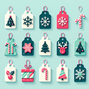 Christmas tag shapes