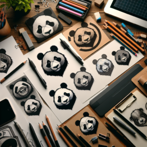 Panda Logo Sketch