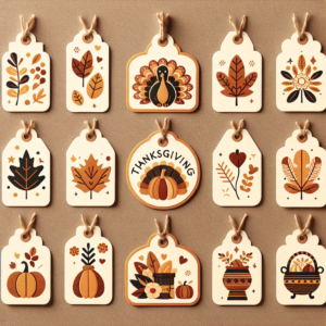 Thanksgiving tag shapes