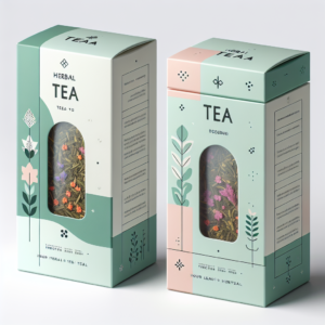 Window tea box packaging design