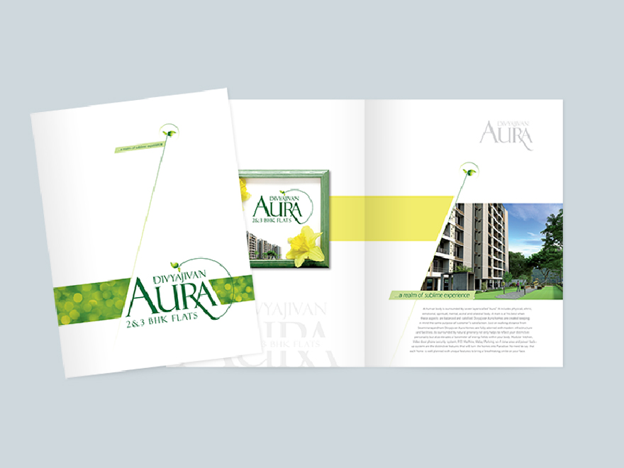 Divyajivan Aura Flats Brochure Design by LeoStar